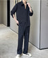 Zipper Sleeve Relaxed Set